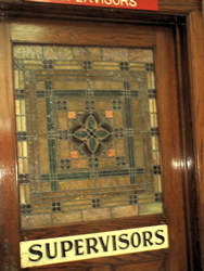 Stained Glass Doors at Saunders County Courthouse