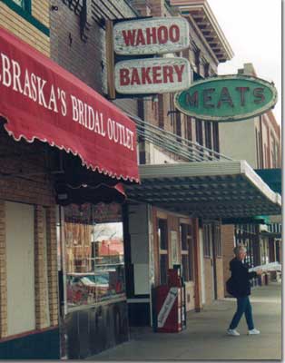 Street side of the Wahoo Bakery